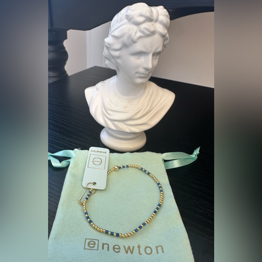 Enewton Gameday Hope Sincerity Pattern 2mm Bead Bracelet - Cobalt New 55$